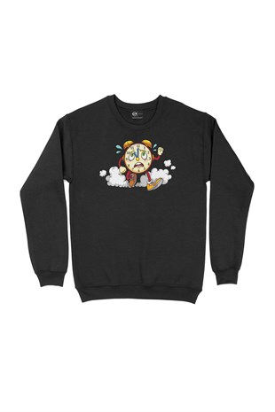 Zamanı Yakala Siyah Sweatshirt