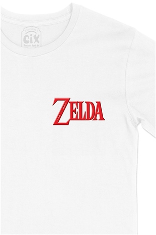 Zelda Cep Logo Tasarımlı Beyaz Tişört