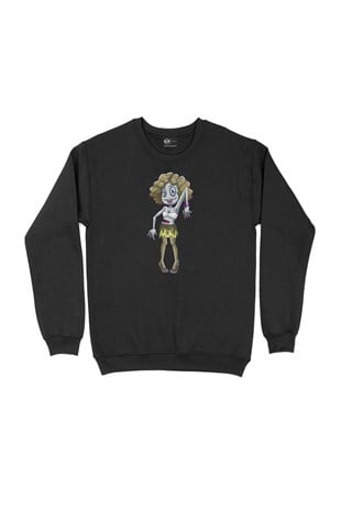 Zombies Girl Siyah Sweatshirt