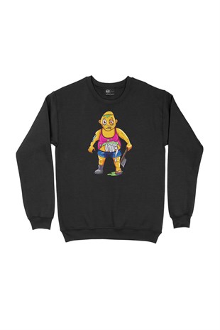 Zombies Man Siyah Sweatshirt