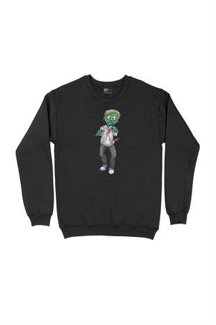 Zombies Son Siyah Sweatshirt