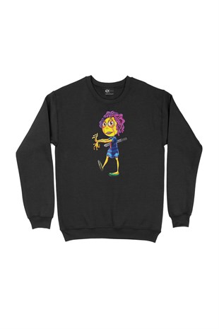 Zombies Woman Siyah Sweatshirt
