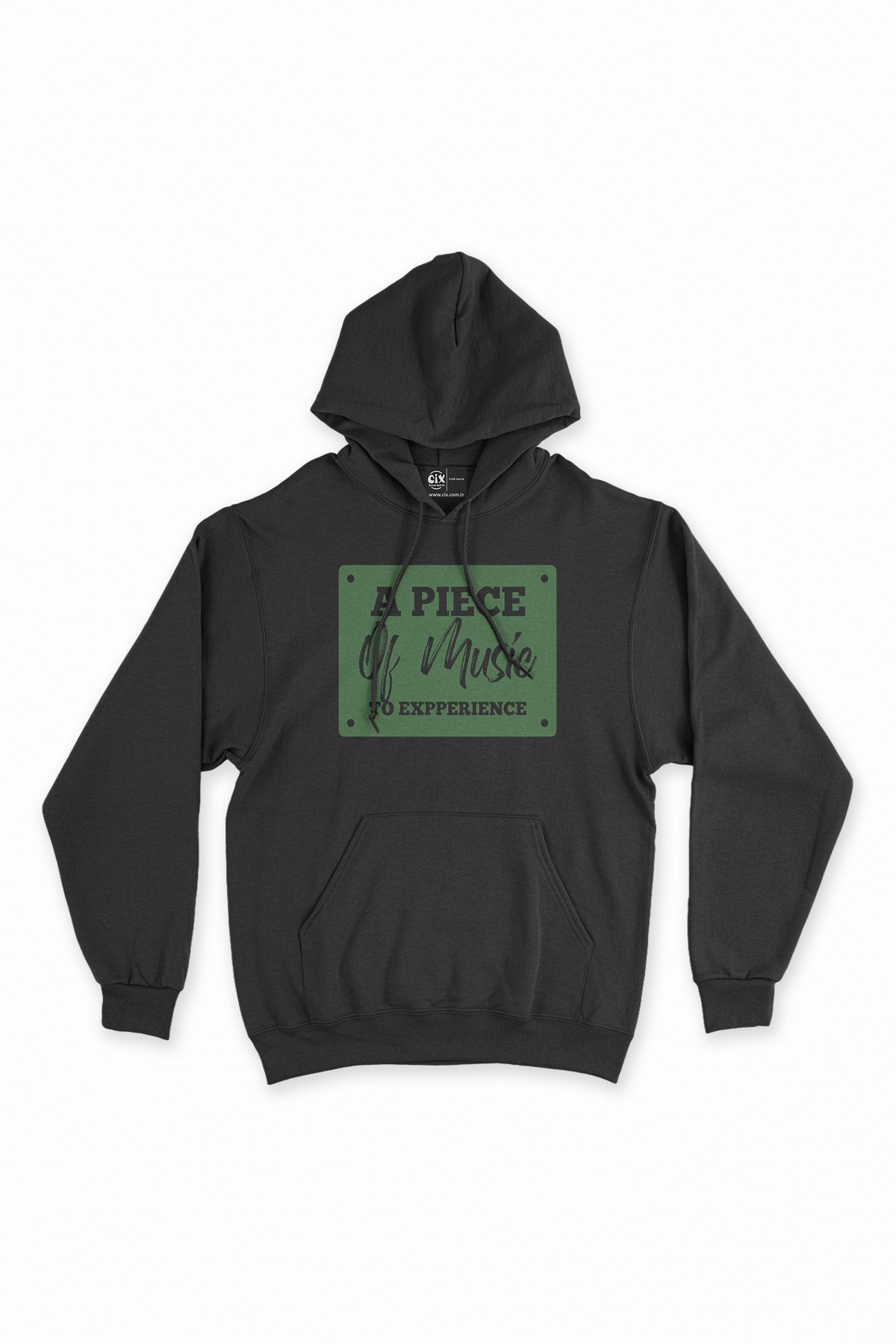 A Piece Of Music Siyah Kapşonlu Sweatshirt Hoodie