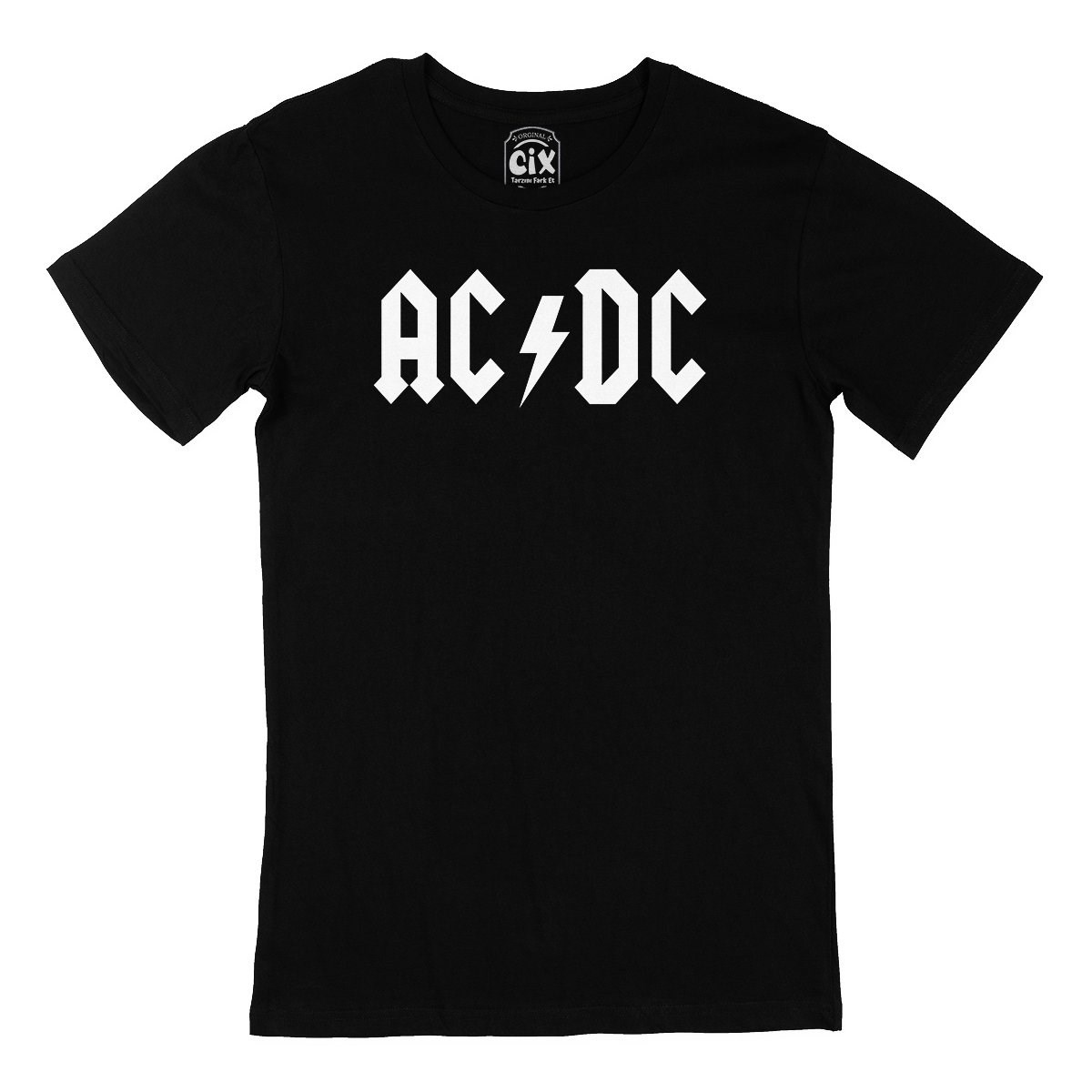 AC DC Logolu Siyah Tişört