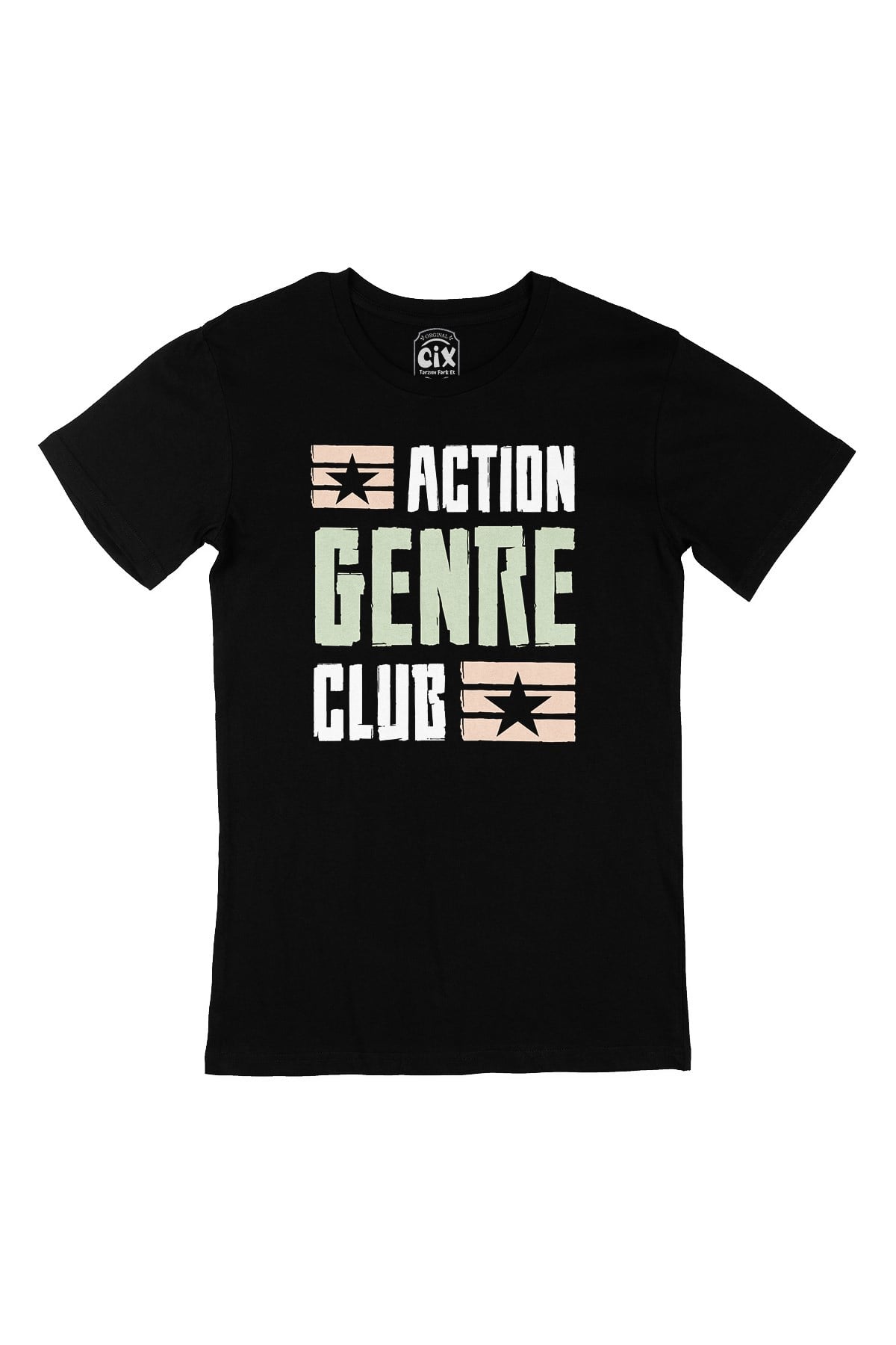 Action Genre Club Siyah Tişört