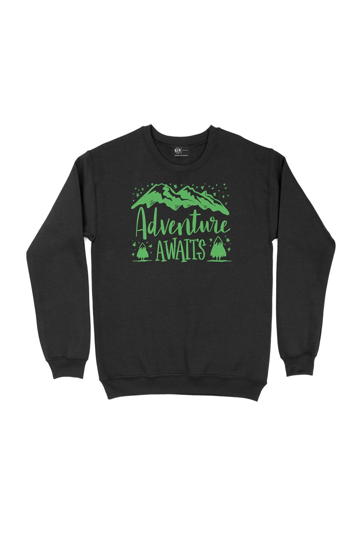 Adventure Awaits Siyah Sweatshirt