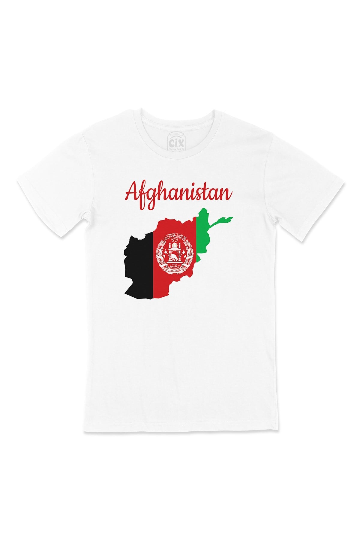 Afghanistan Harita ve Bayrak Tişört