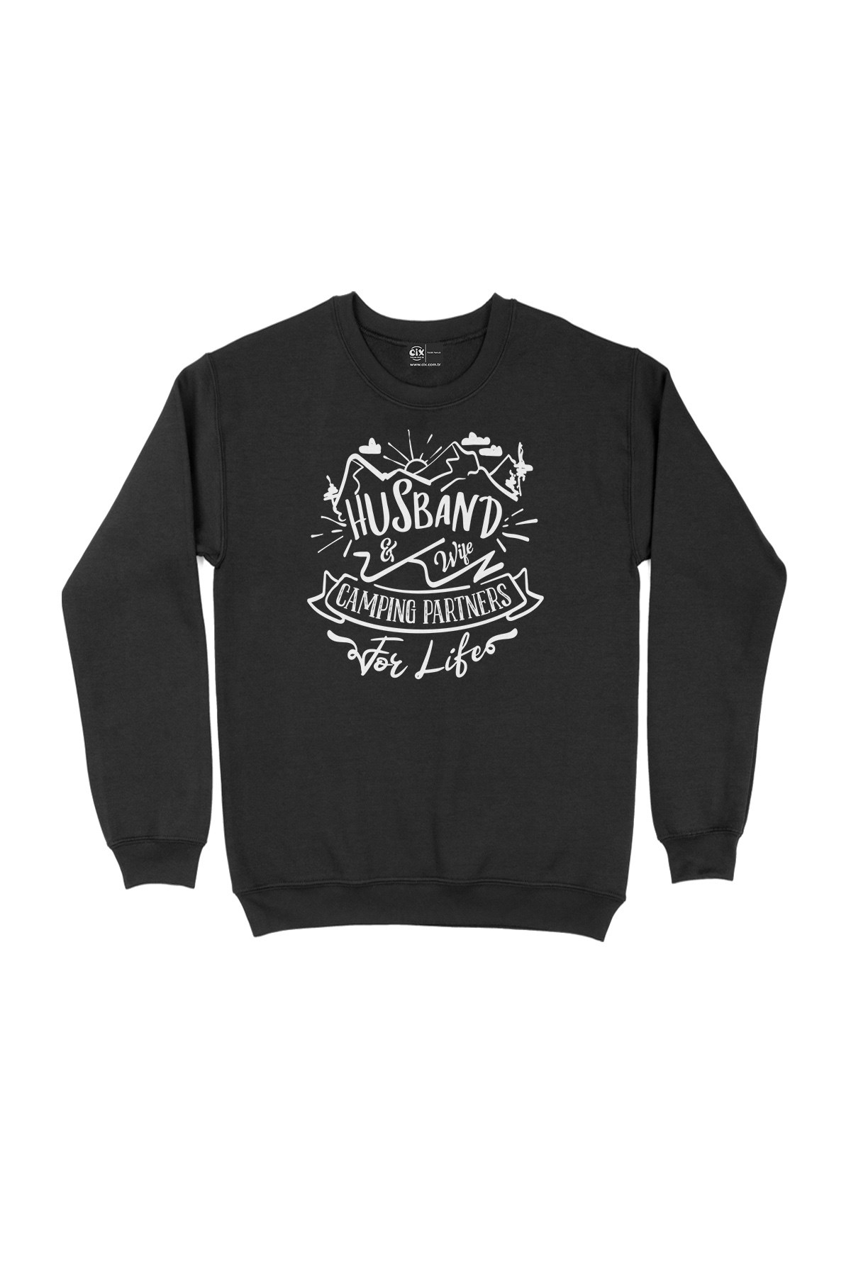 Aile Kampı Siyah Sweatshirt