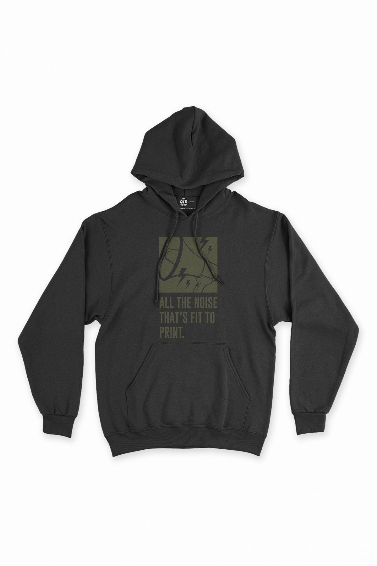All The Noise Siyah Kapşonlu Sweatshirt Hoodie