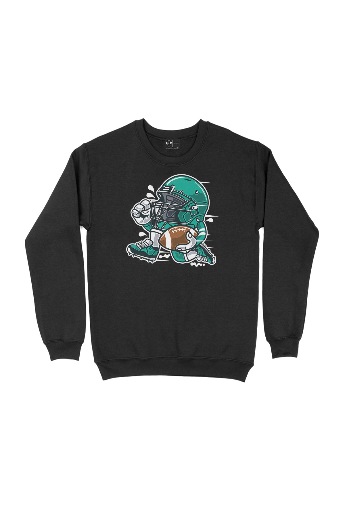 Amerikan Futbolu Siyah Sweatshirt