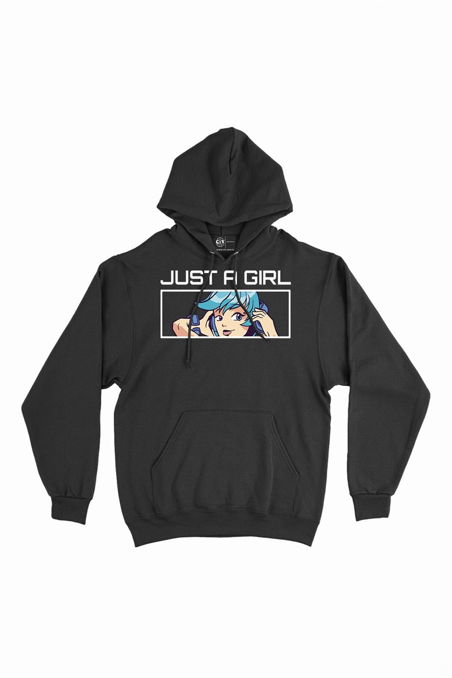 Anime Kız Çizimli Kapşonlu Sweatshirt Hoodie Anime Kız Çizimli Kapşonlu Sweatshirt Hoodie - Ücretsiz Kargo