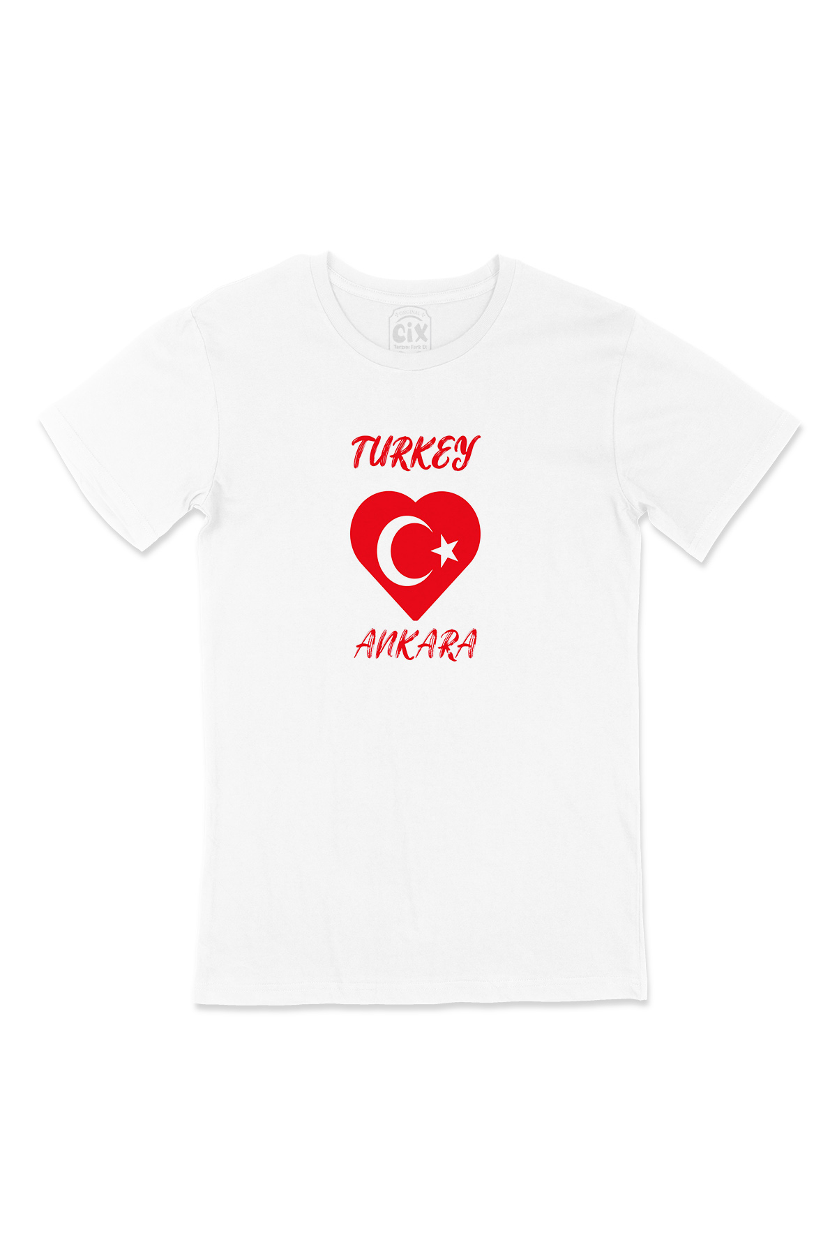 Ankara Türkiye Bayraklı Kalpli Tişört