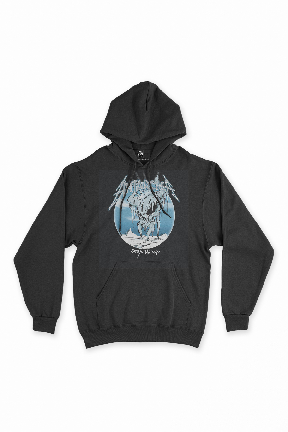 Antichrist Freeze Em All Antarctica Siyah Sweatshirt Hoodie