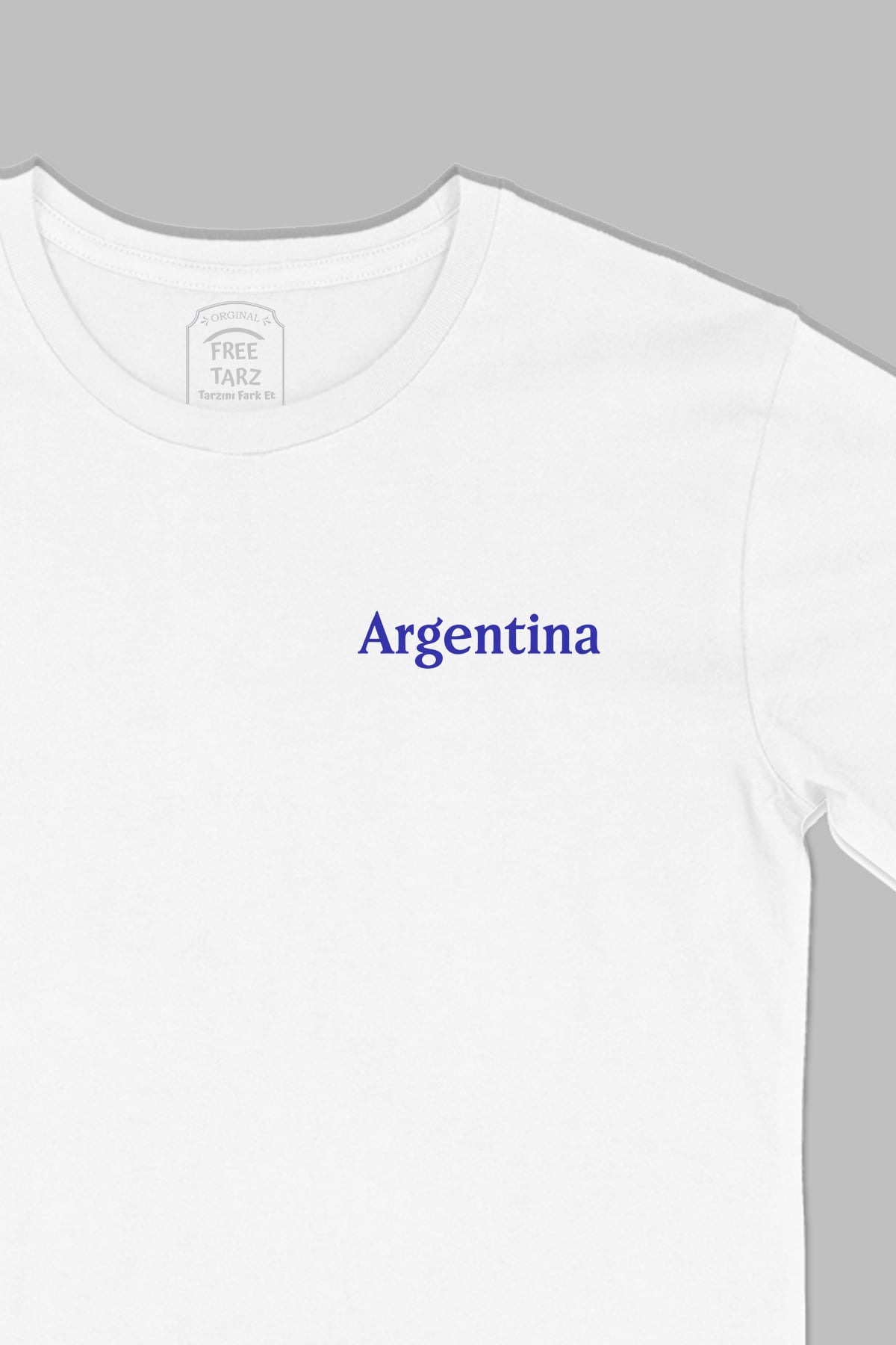 Arjantin Argentina Baskılı Cep Tasarım Beyaz Tişört Arjantin Argentina Baskılı Cep Tasarım Beyaz Tişört - Ücretsiz Kargo