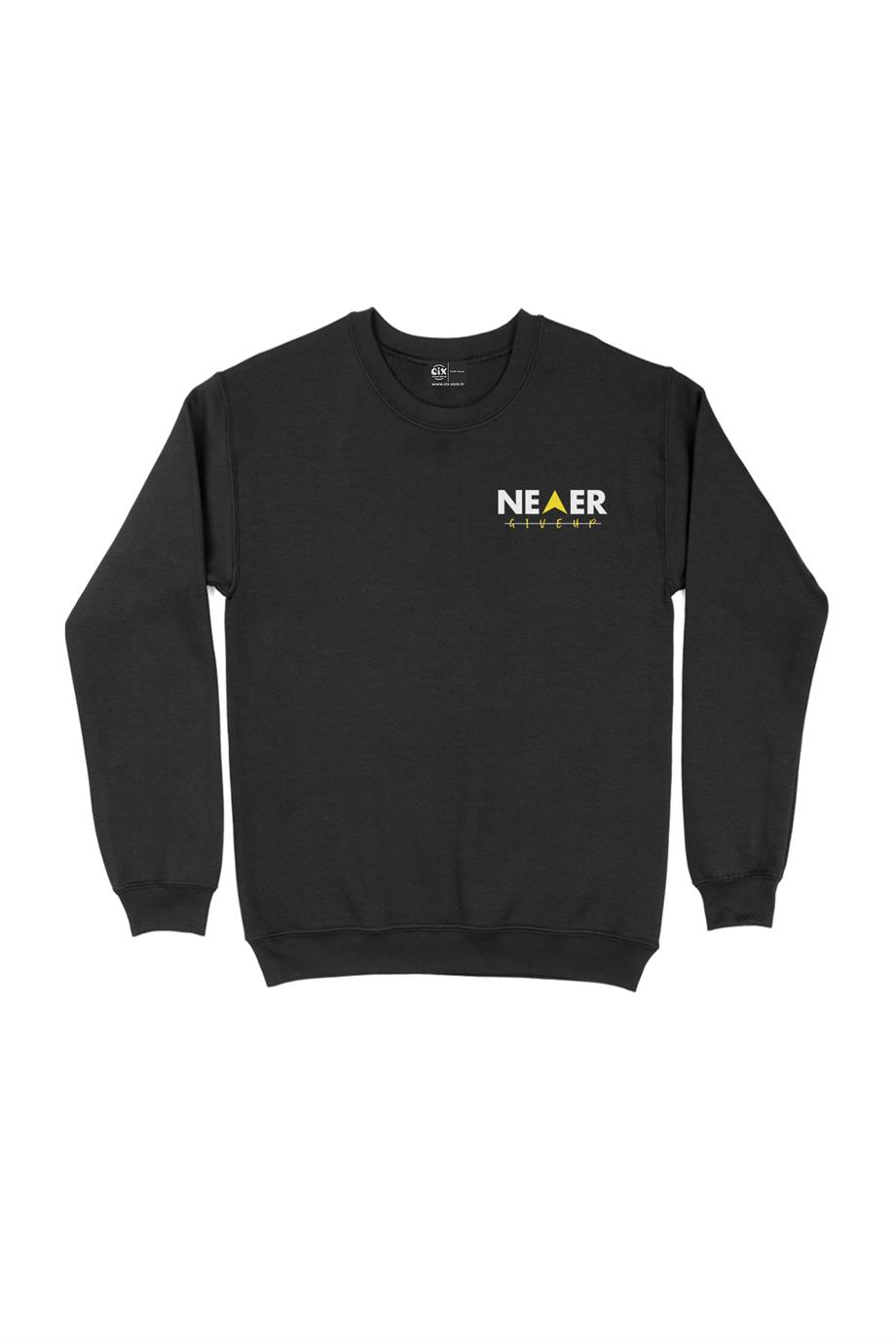 Asla Pes Etme Cep Tasarım Baskılı Sweatshirt Asla Pes Etme Cep Tasarım Baskılı Sweatshirt - Ücretsiz Kargo