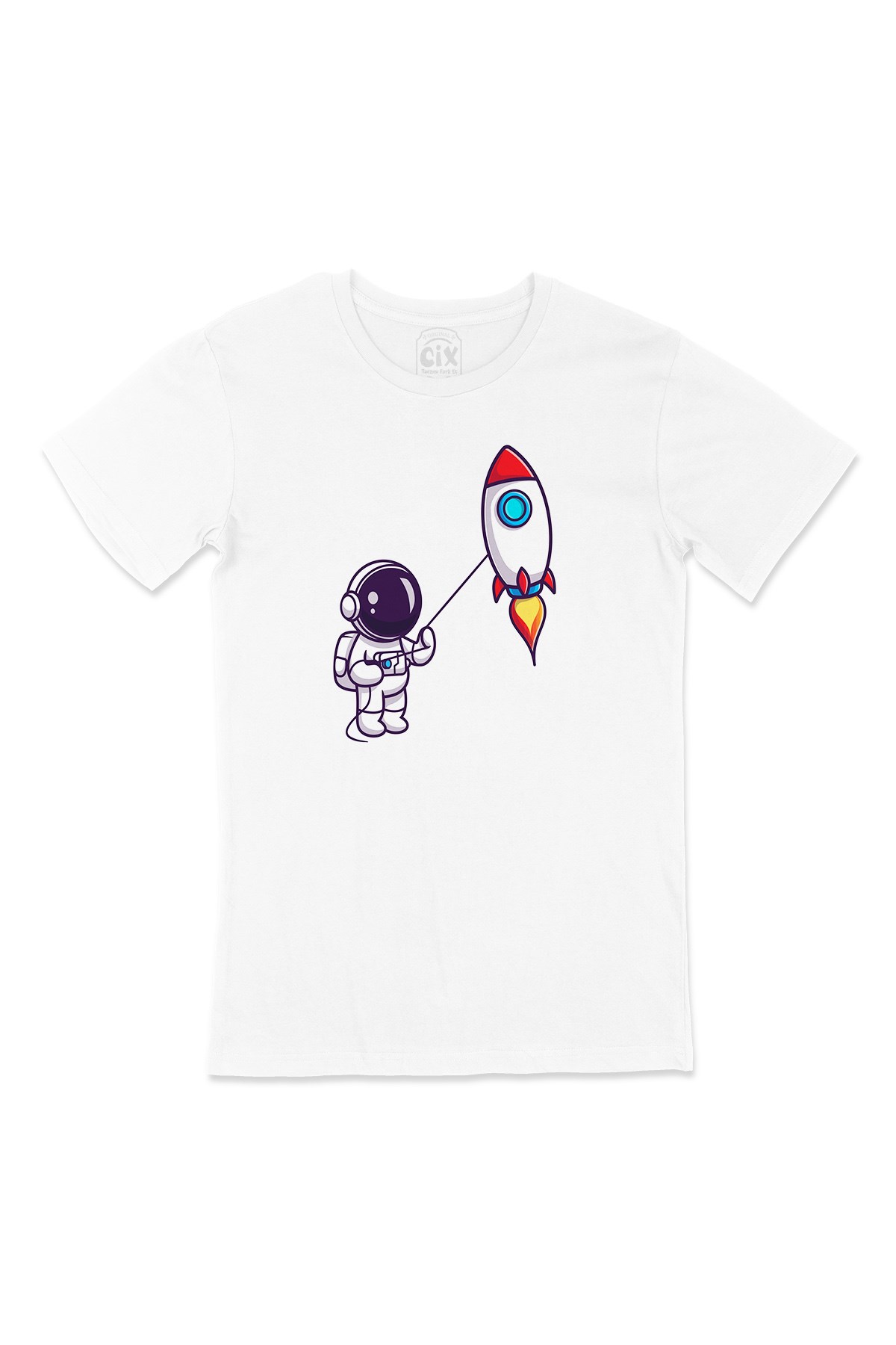 Astronot ve Roket Tişört