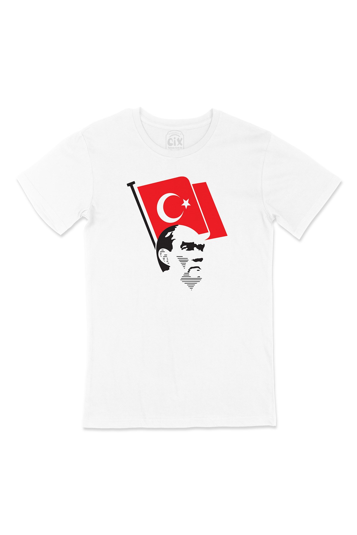 Cix Atatürk ve Türk Bayraklı Tişört - Ücretsiz Kargo