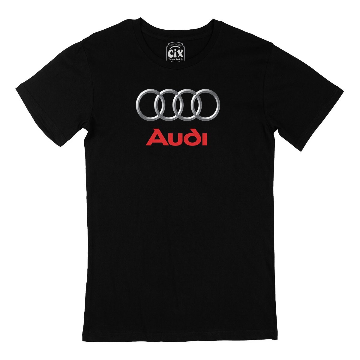 Audi Logolu Siyah Tişört
