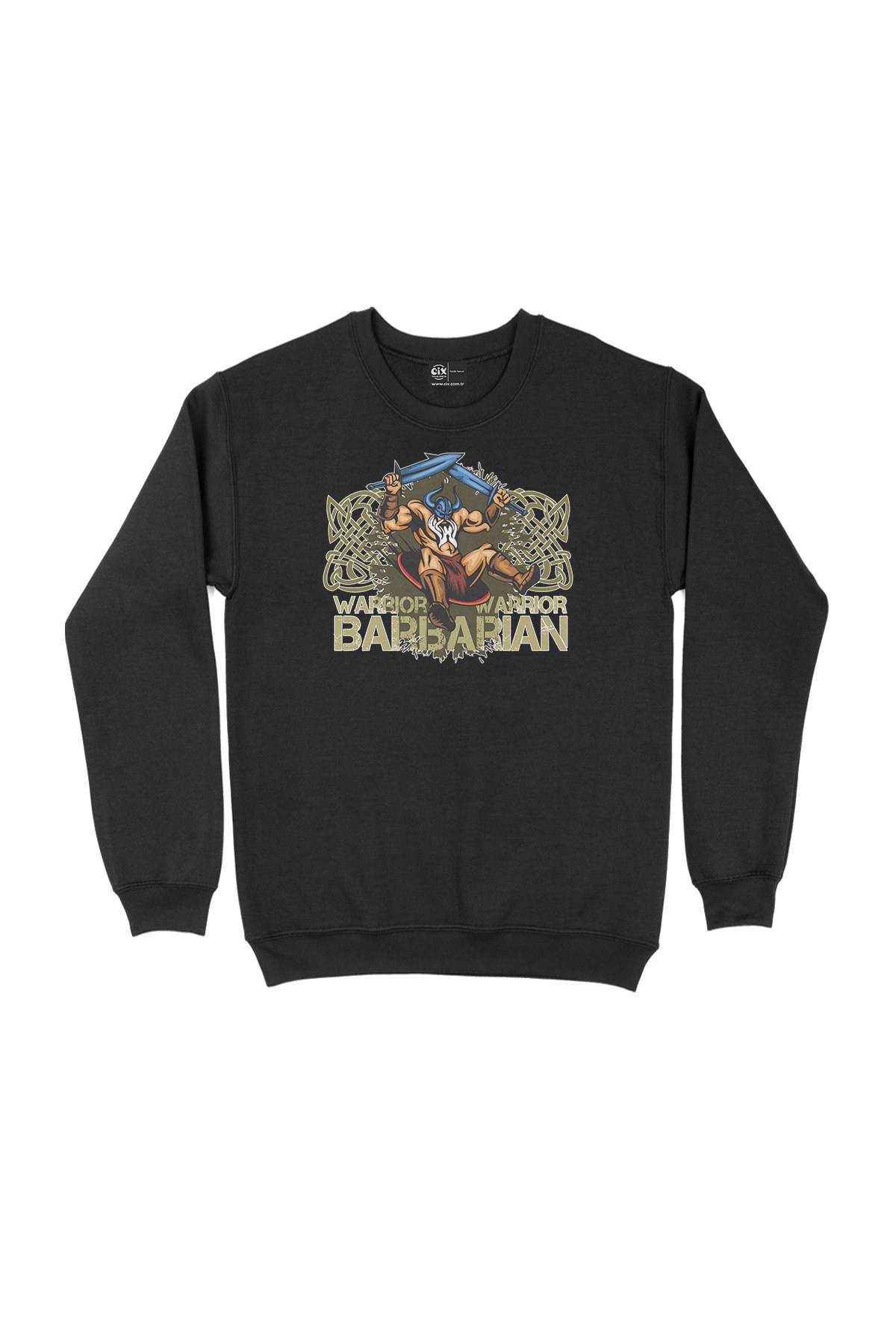 Barbarian Warrior Siyah Sweatshirt