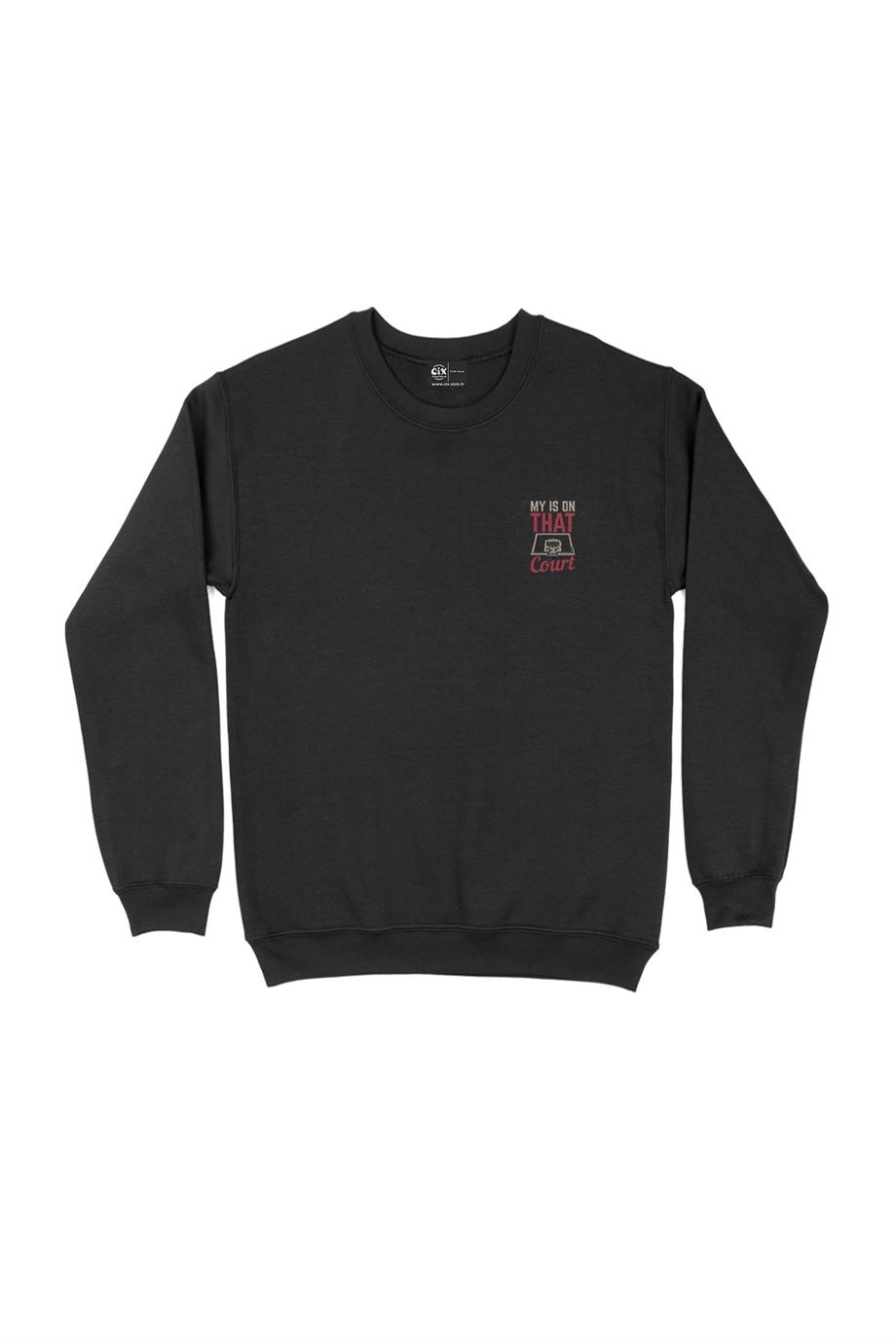 Basketball Court Cep Tasarım Baskılı Sweatshirt Basketball Court Cep Tasarım Baskılı Sweatshirt - Ücretsiz Kargo