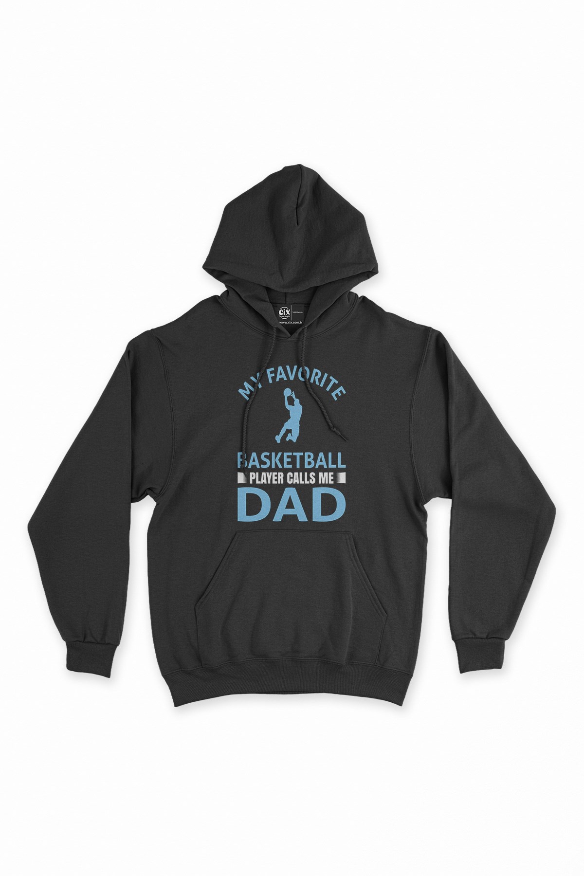 Basketball Father Siyah Kapşonlu Sweatshirt Hoodie