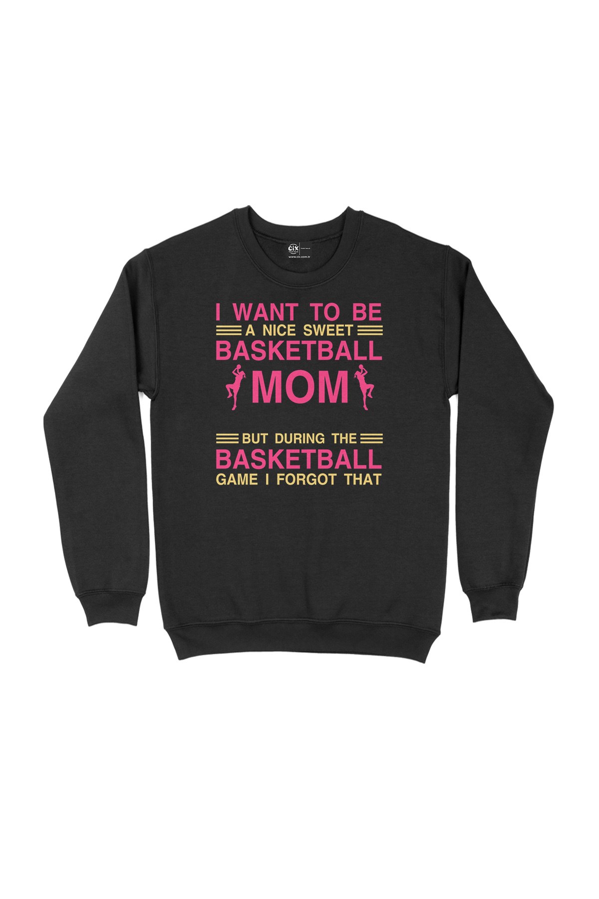 Basketball Mom Siyah Sweatshirt