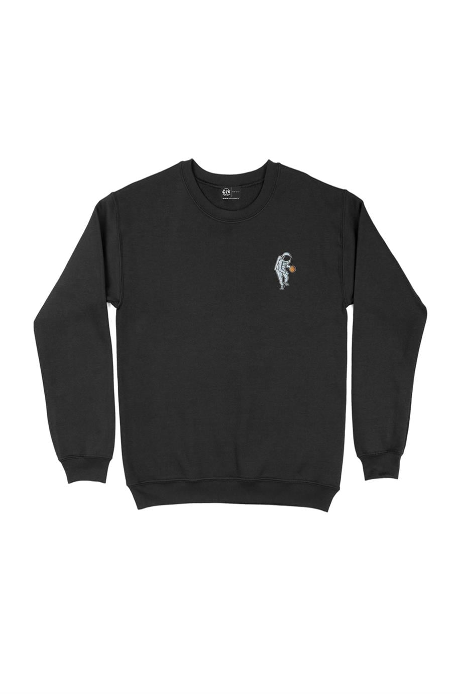 Basketbol Astronot Oyuncu  Cep Tasarım Baskılı Sweatshirt Basketbol Astronot Oyuncu  Cep Tasarım Baskılı Sweatshirt - Ücretsiz Kargo