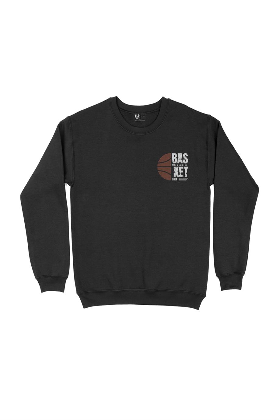 Basketbol Şampiyon Cep Tasarım Baskılı Sweatshirt Basketbol Şampiyon Cep Tasarım Baskılı Sweatshirt - Ücretsiz Kargo