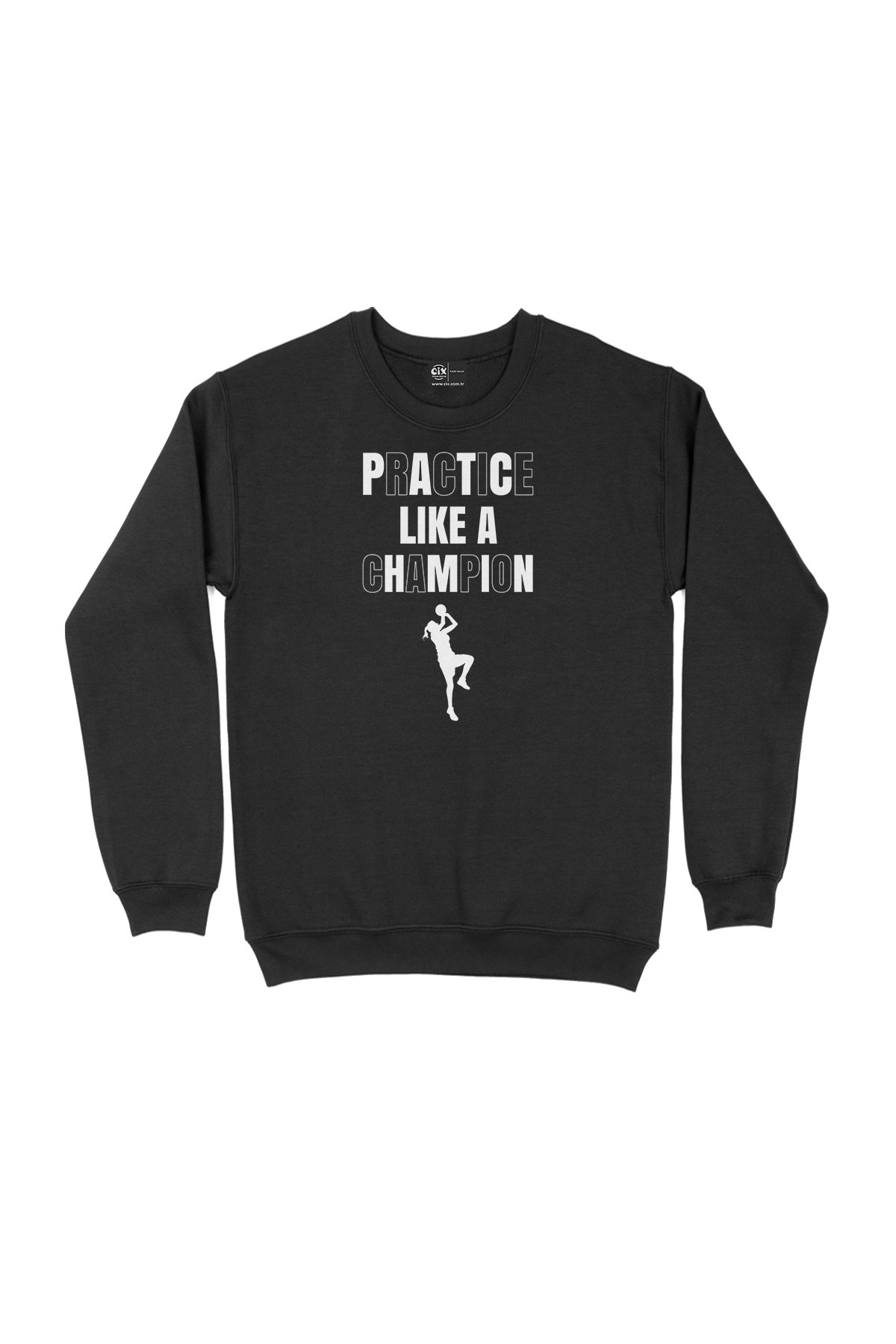 Basketbolcu Kız Siyah Sweatshirt