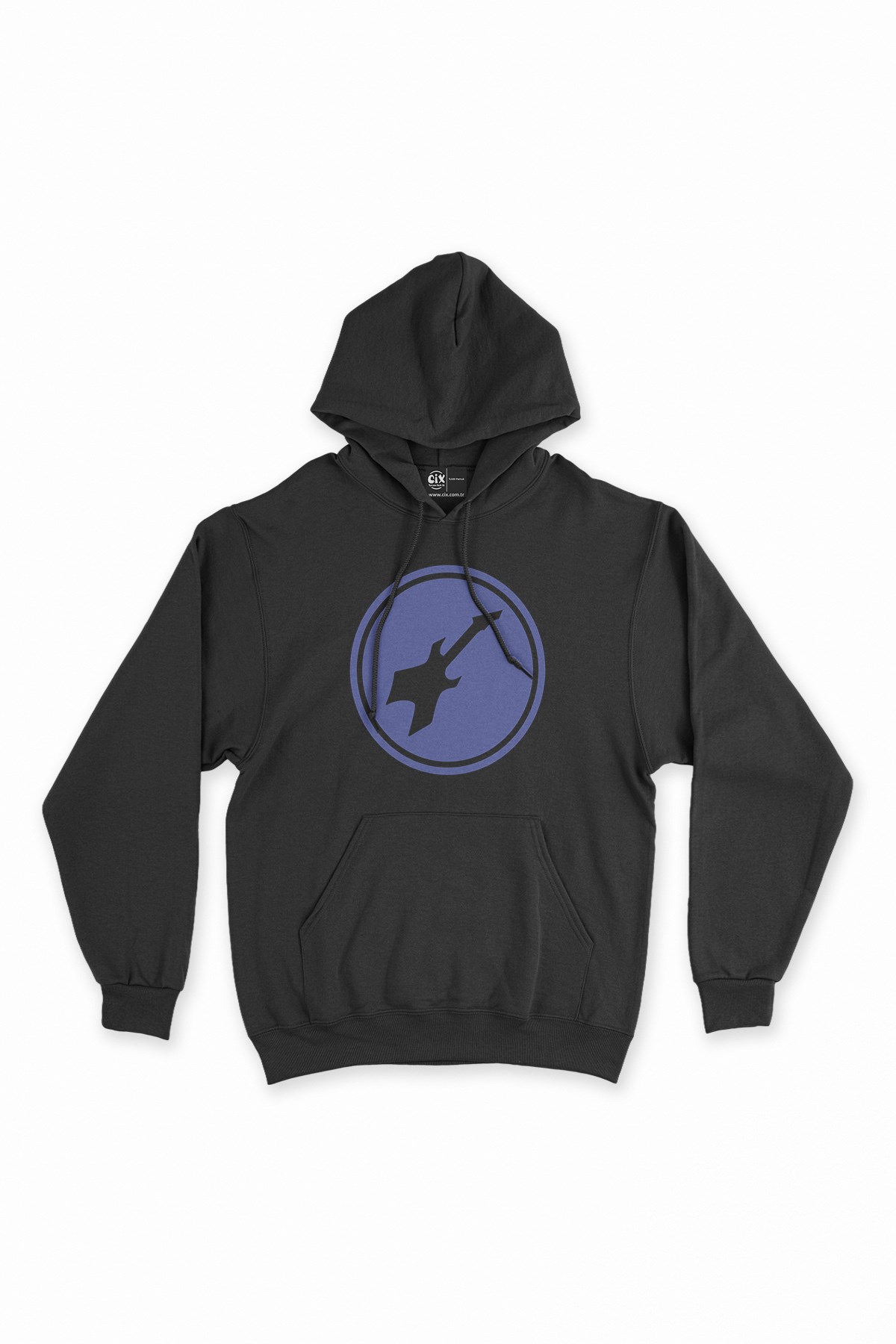 Bass Gitar Siyah Kapşonlu Sweatshirt Hoodie