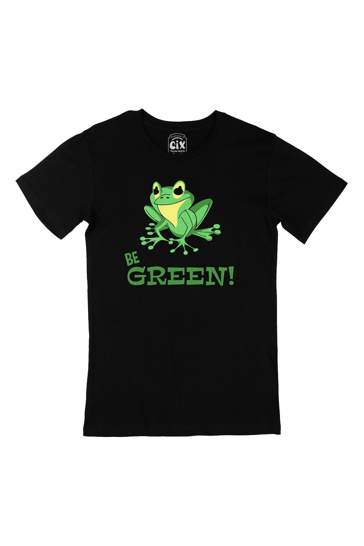 Be Green Kurbağa Siyah Tişört