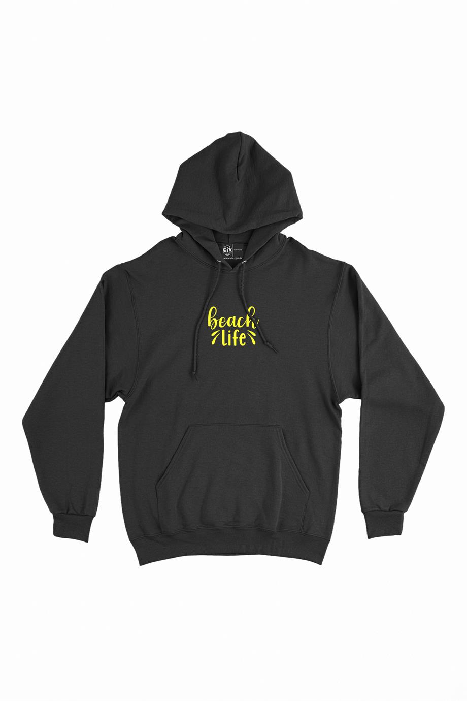 Beach Life Minimal Kapşonlu Sweatshirt Hoodie Beach Life Minimal Kapşonlu Sweatshirt Hoodie - Ücretsiz Kargo