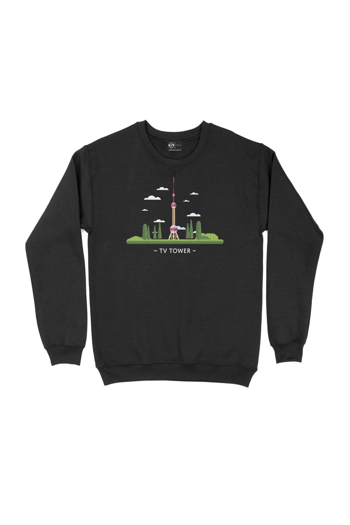 Berlin Tv Kulesi Siyah Sweatshirt
