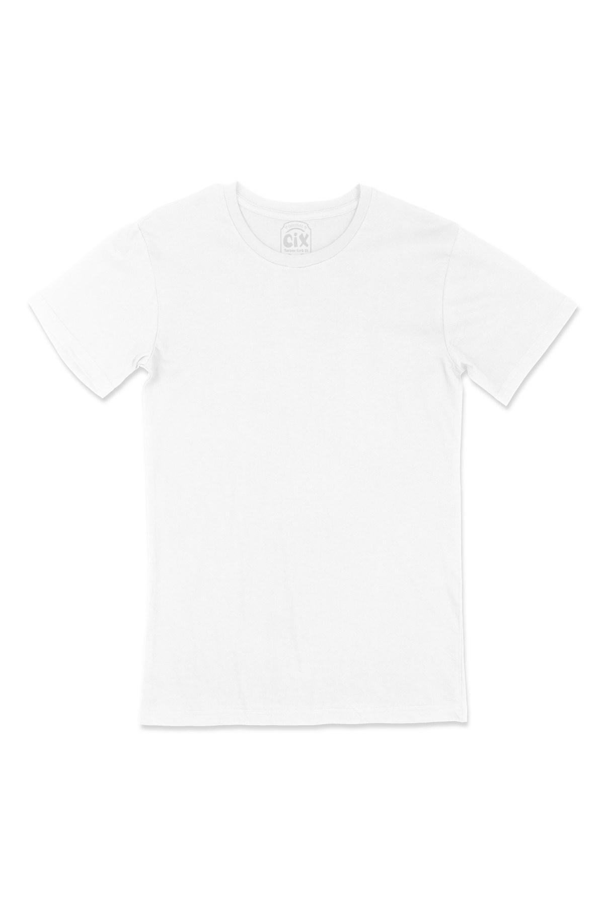 Beyaz Baskısız Düz Unisex Tişört