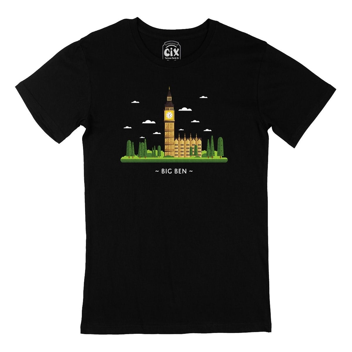 Big Ben Siyah Tişört