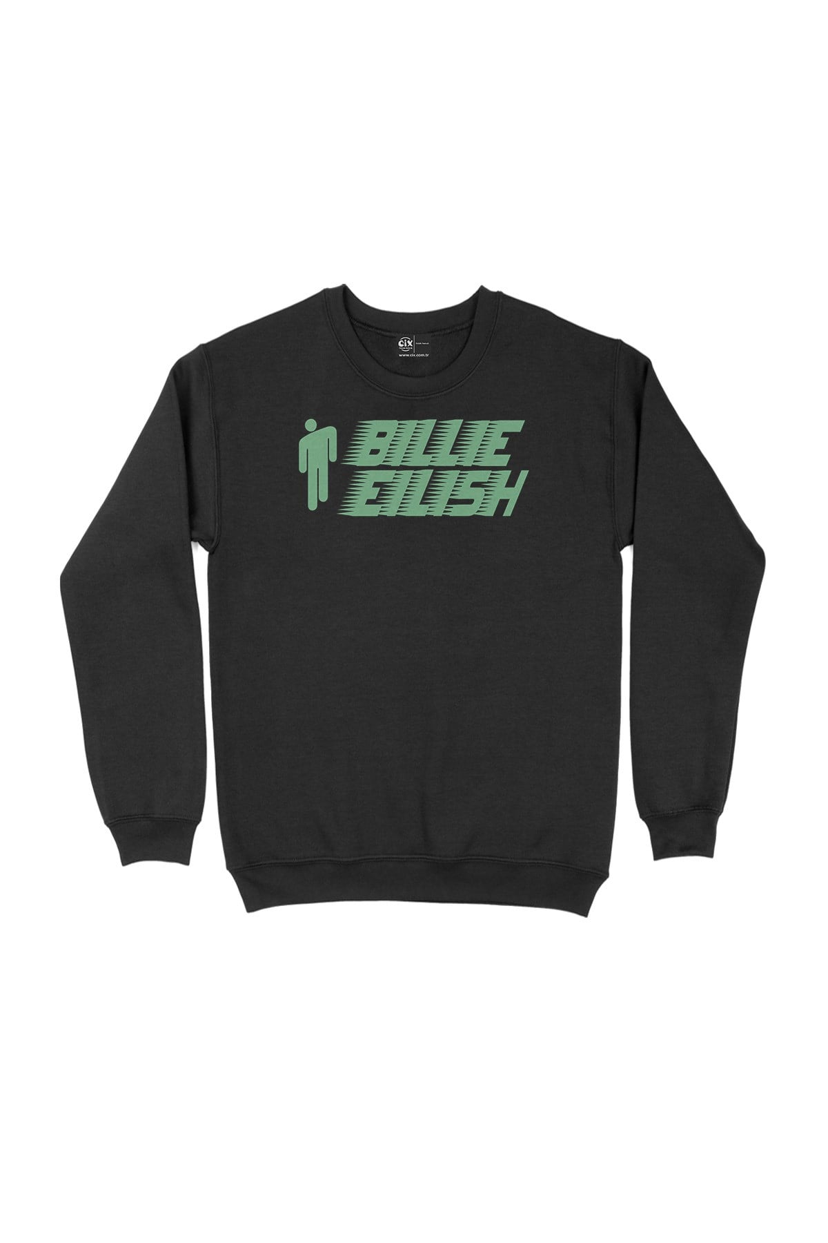 Billie Eilish Logo Tasarımlı Siyah Sweatshirt
