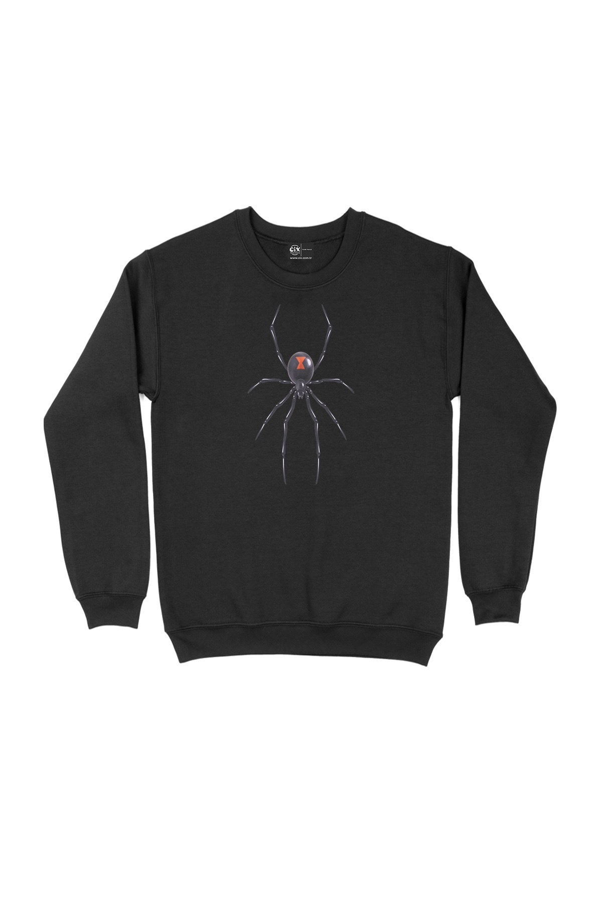 Black Widow Gerçek Örümcek Siyah Sweatshirt