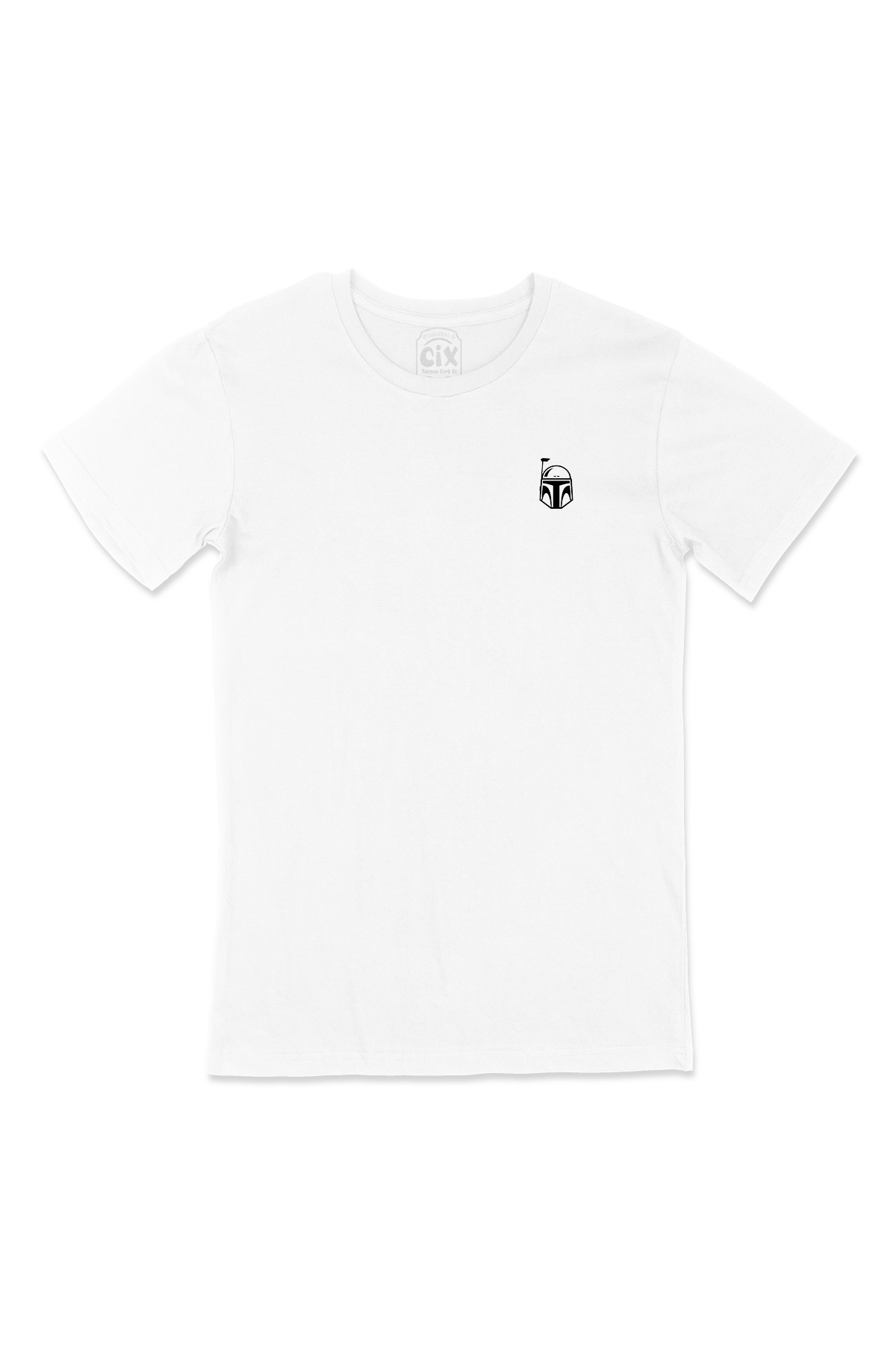 Boba Fett Cep Logo Tasarımlı Beyaz Tişört