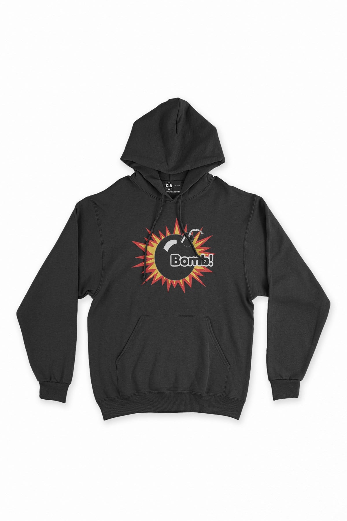 Bomba Bomb Siyah Kapşonlu Sweatshirt Hoodie