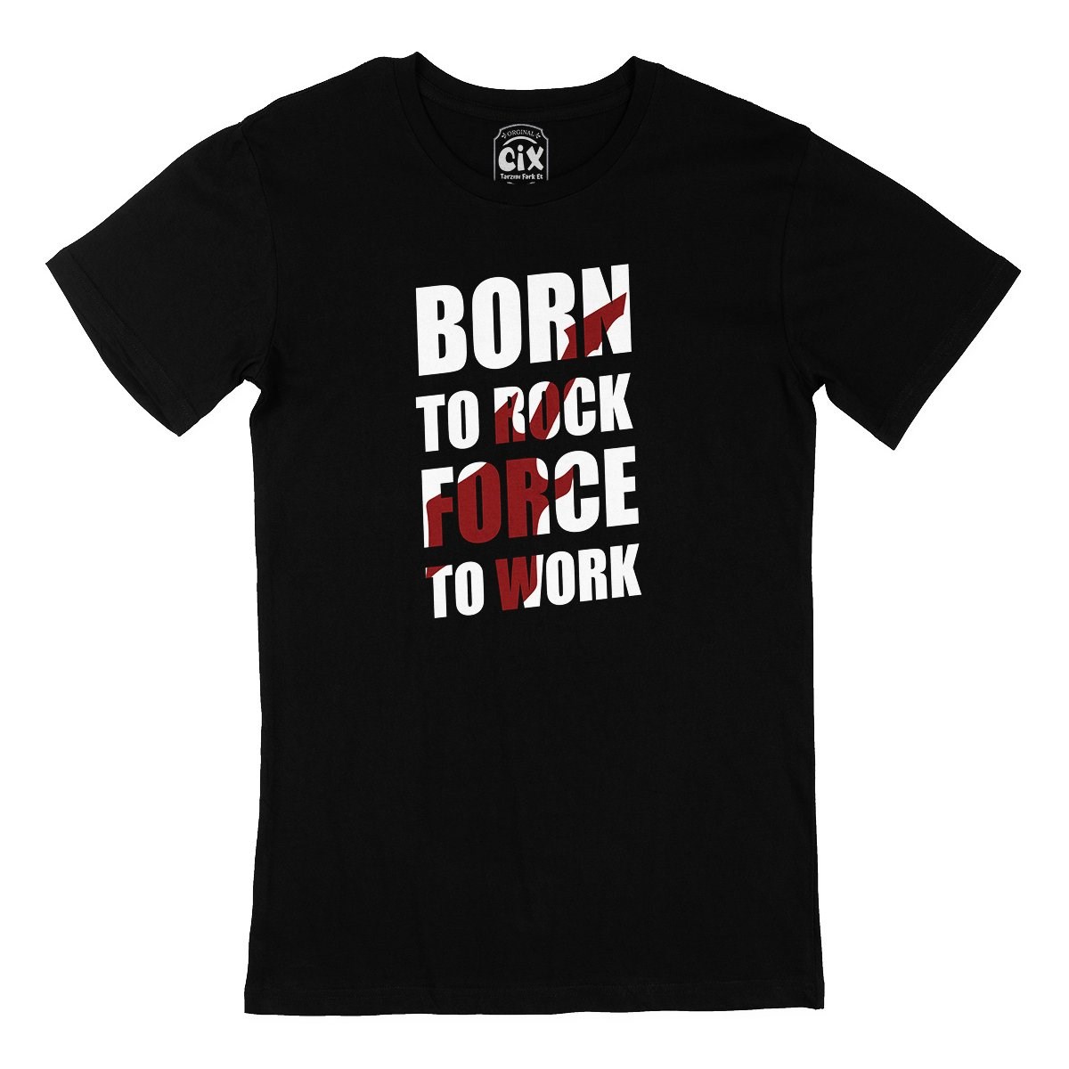 Born To Rock Force Siyah Tişört