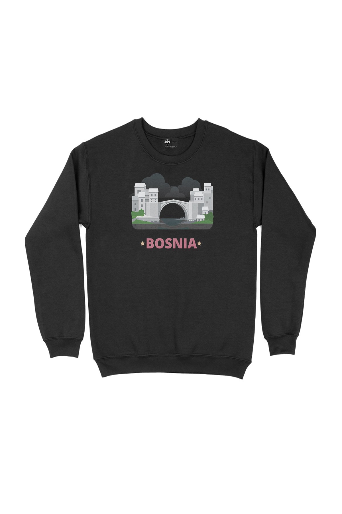 Bosna Hersek Siyah Sweatshirt