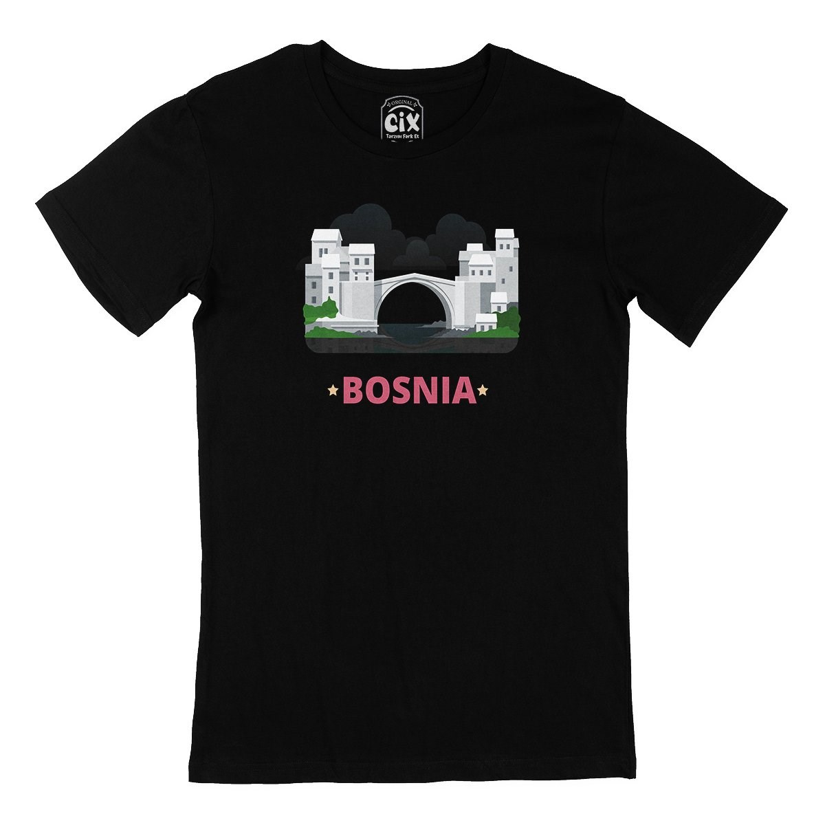 Bosna Hersek Siyah Tişört