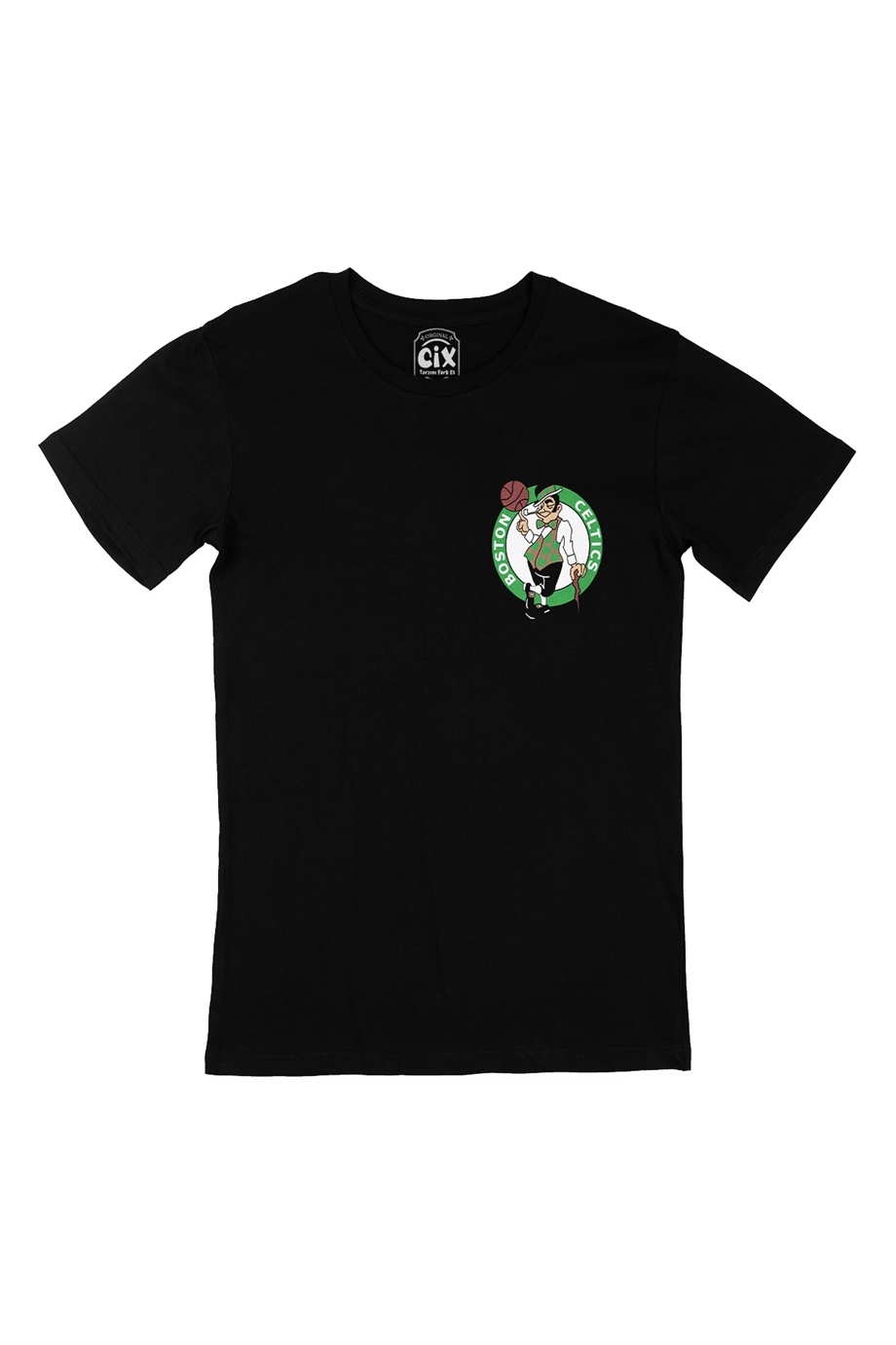 Boston Celtics Cep Logo Tasarımlı Siyah Tişört