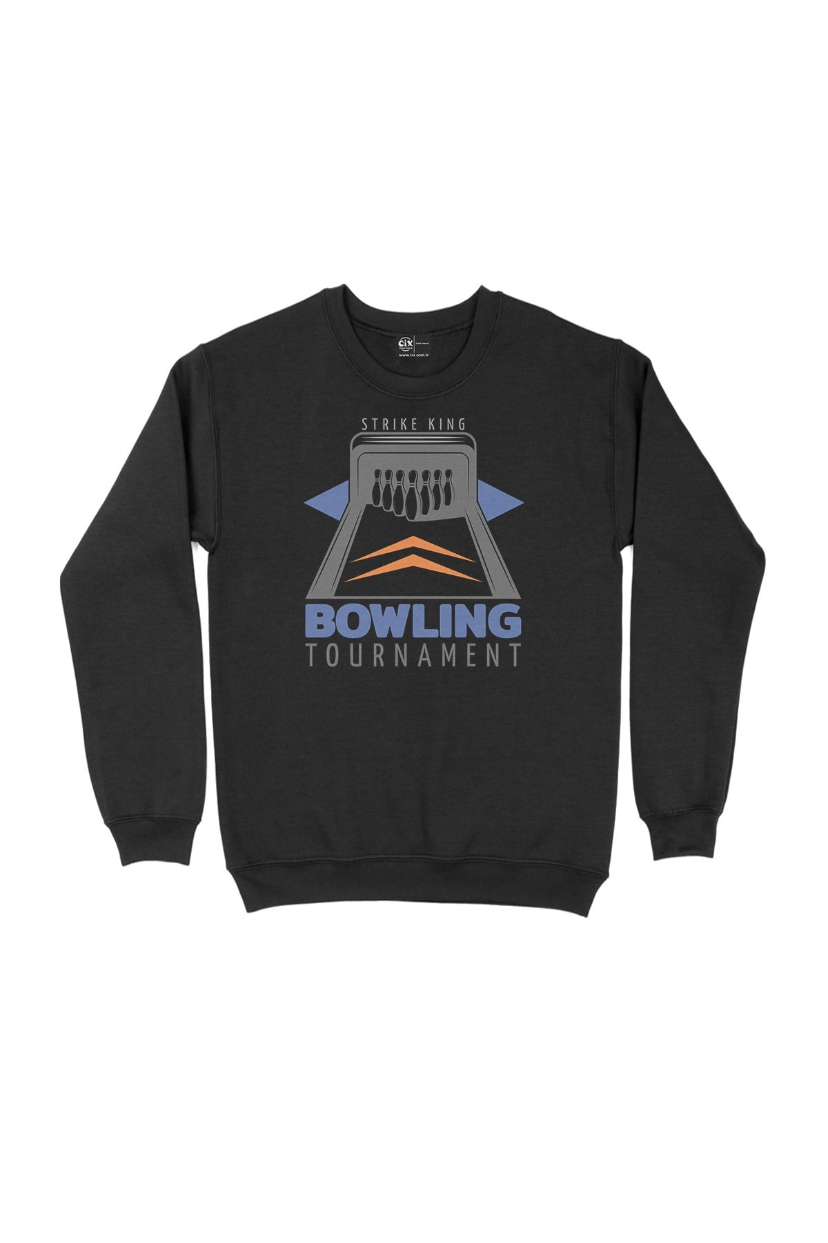Bowling Turnuvası Siyah Sweatshirt