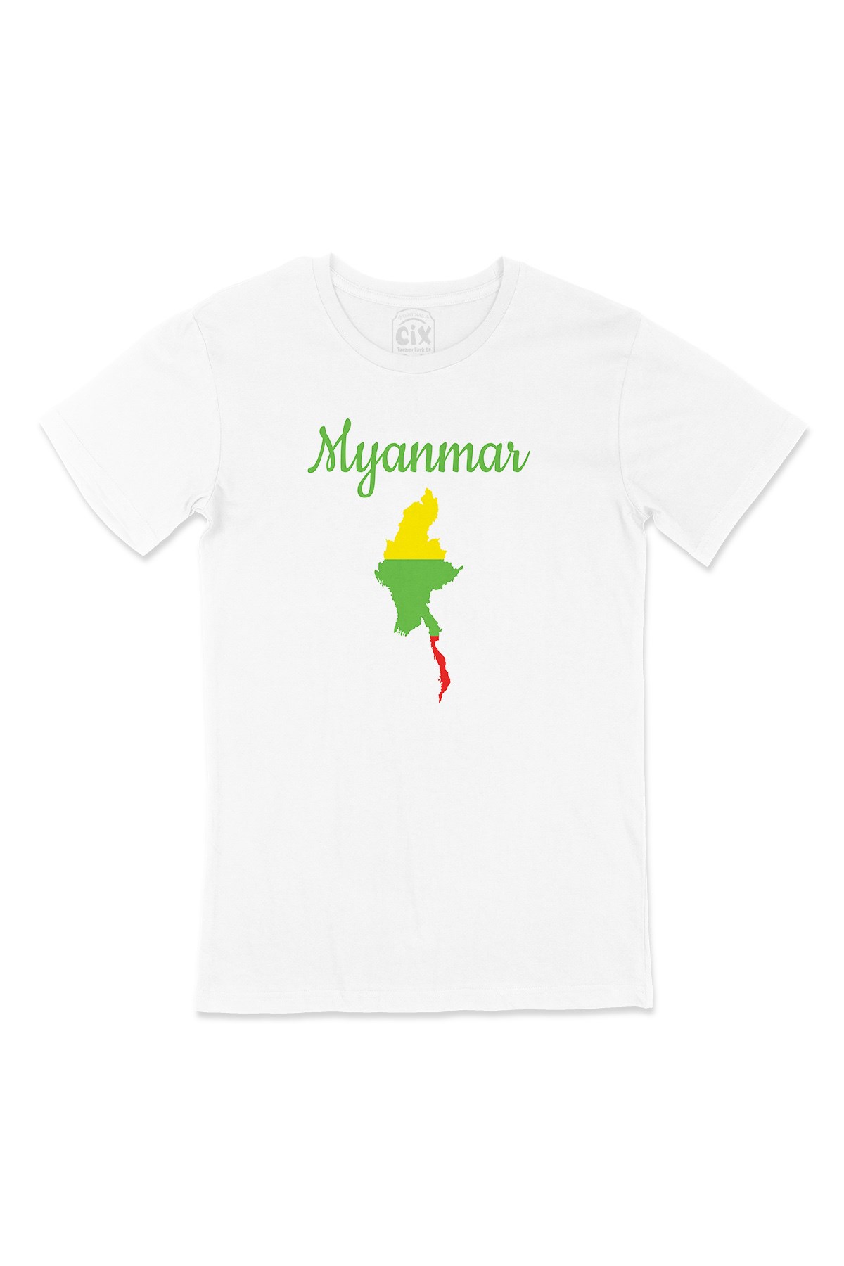 Burma Haritalı ve Bayraklı Tişört