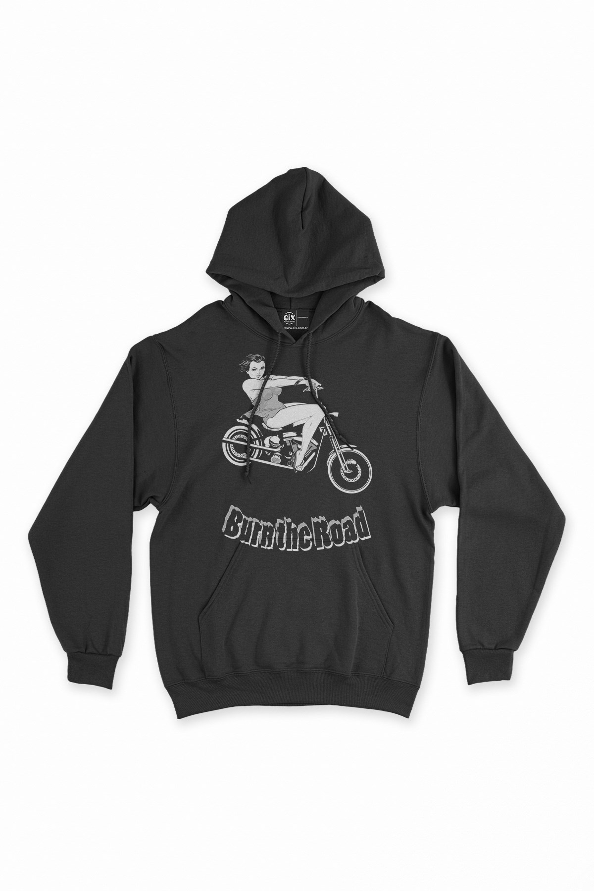 Burn The Road Motor Kapşonlu Sweatshirt Hoodie