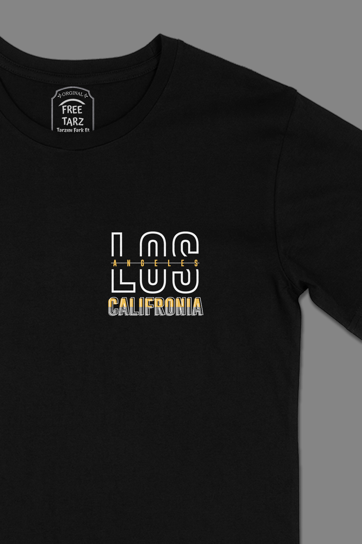 California Los Angeles Cep Tasarımlı Siyah Tişört California Los Angeles Cep Tasarımlı Siyah Tişört - Ücretsiz Kargo
