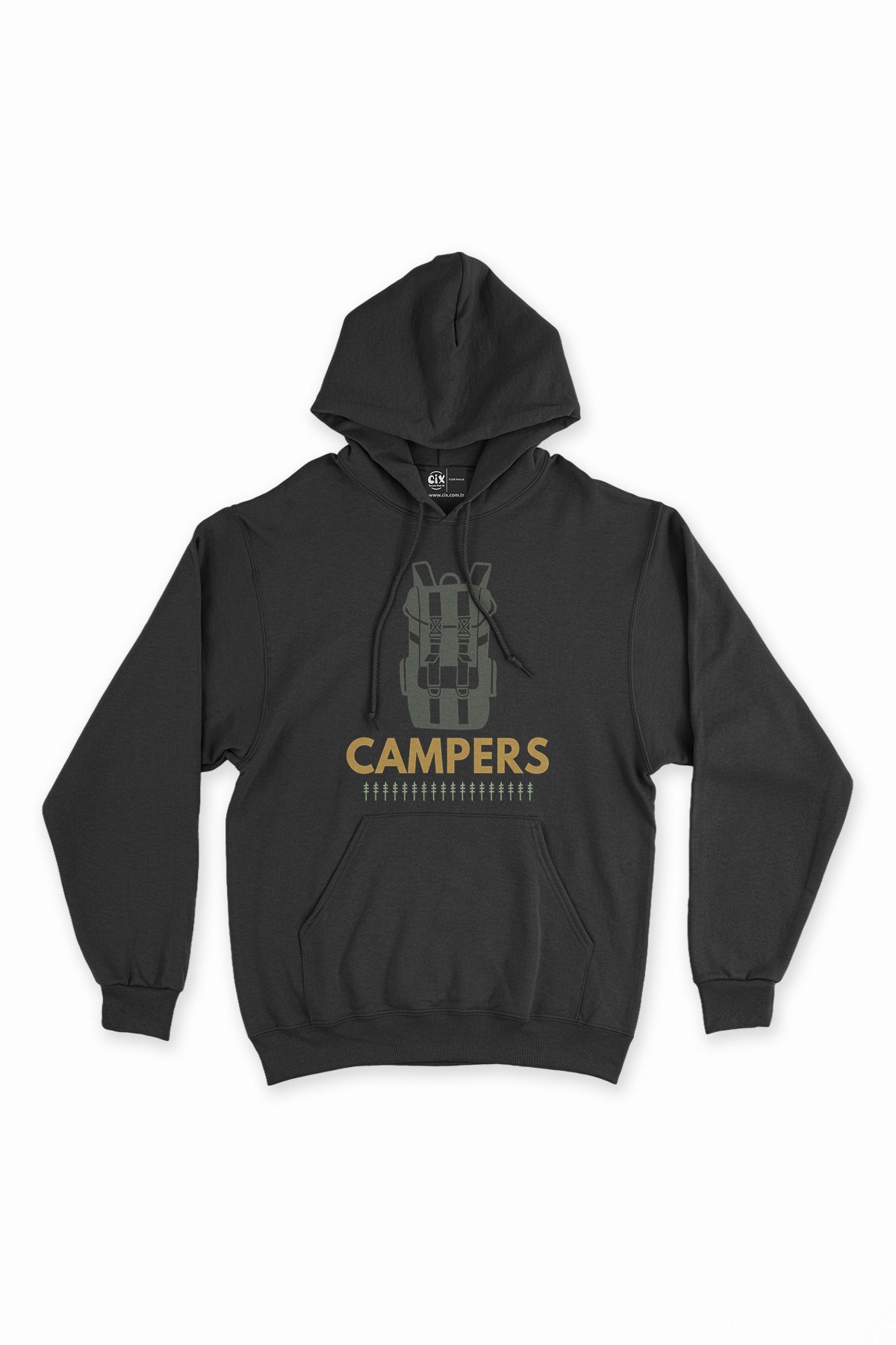 Campers Siyah Kapşonlu Sweatshirt Hoodie