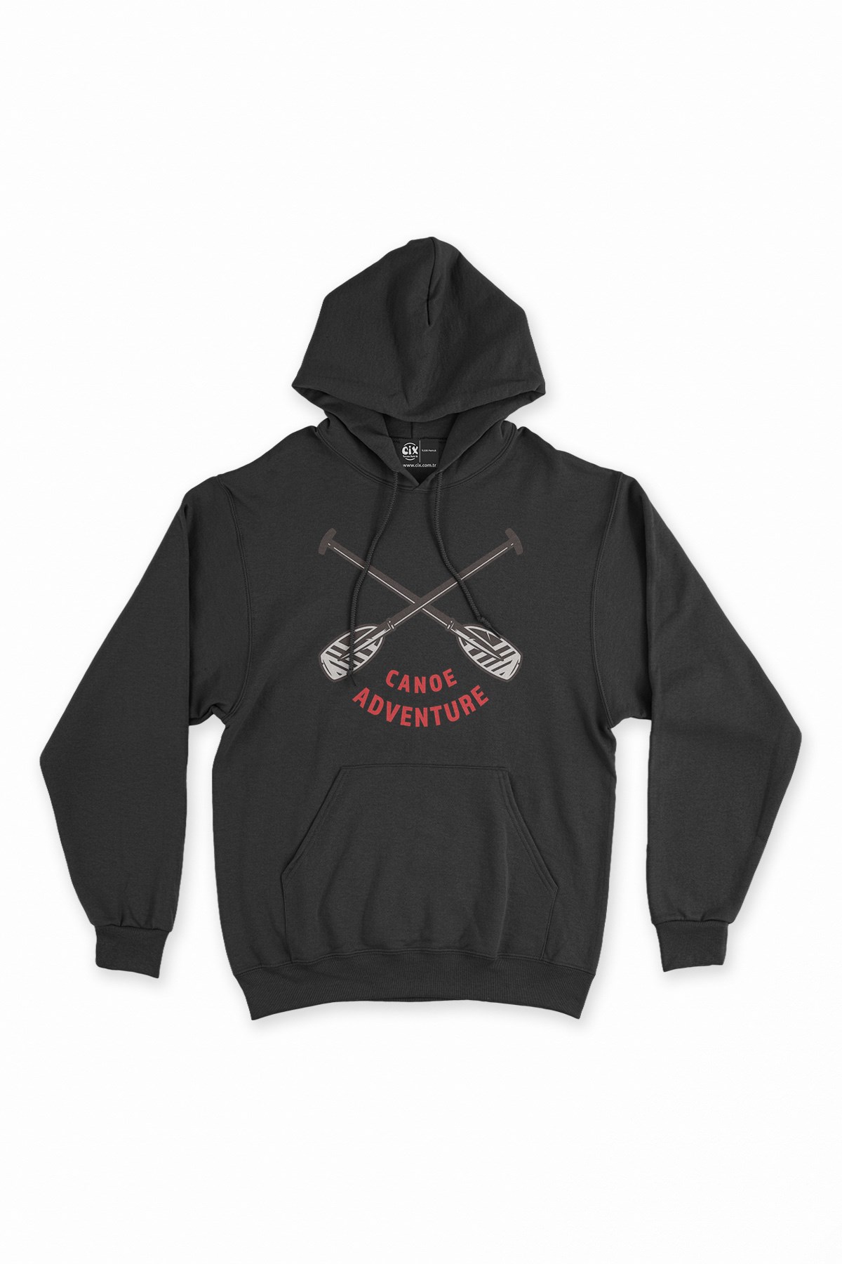 Canoe Time Siyah Kapşonlu Sweatshirt Hoodie