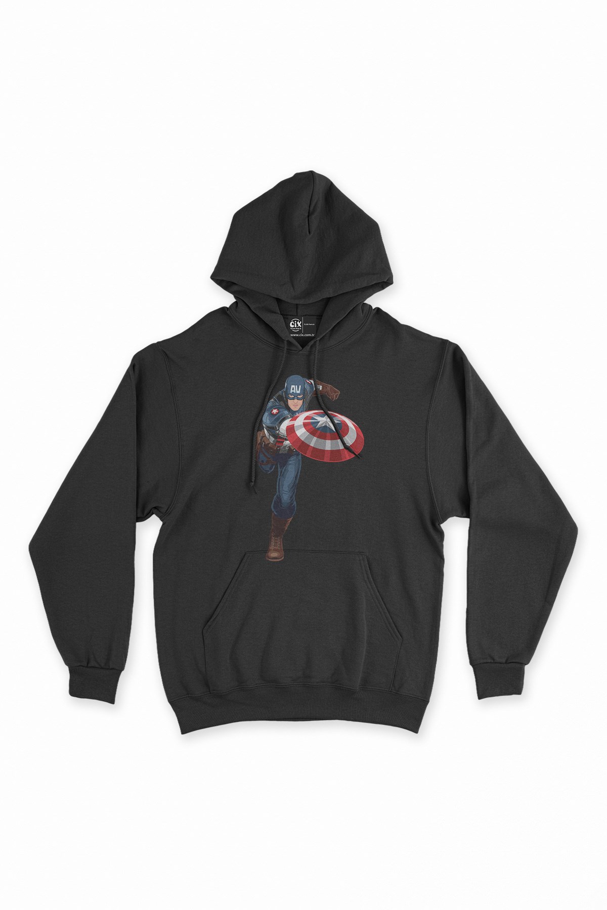 Captan America Kapşonlu Sweatshirt Hoodie